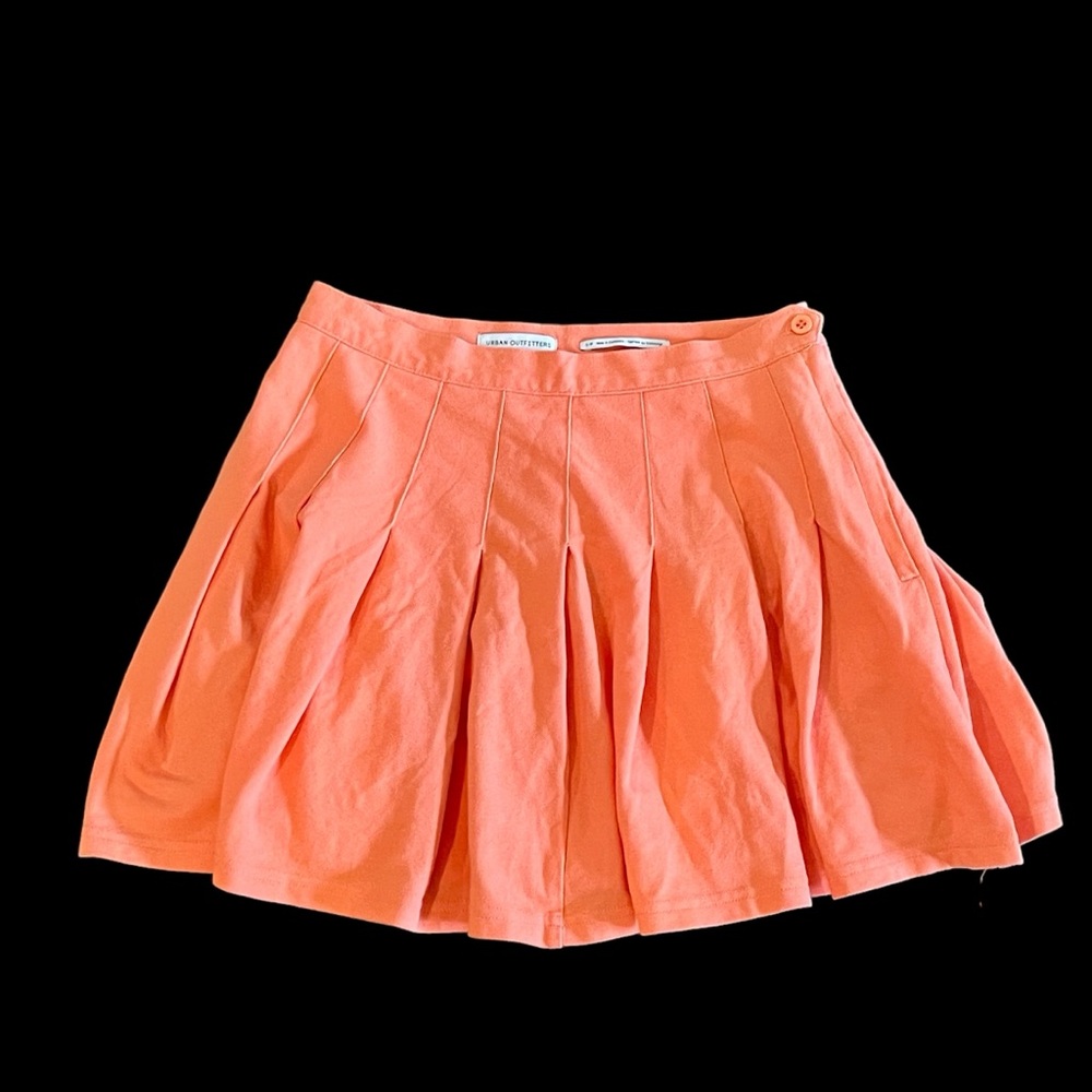 Y2K URBAN OUTFITTERS NWT pleated mini Skirt Pink/coral W-27”-28”, 15”-L